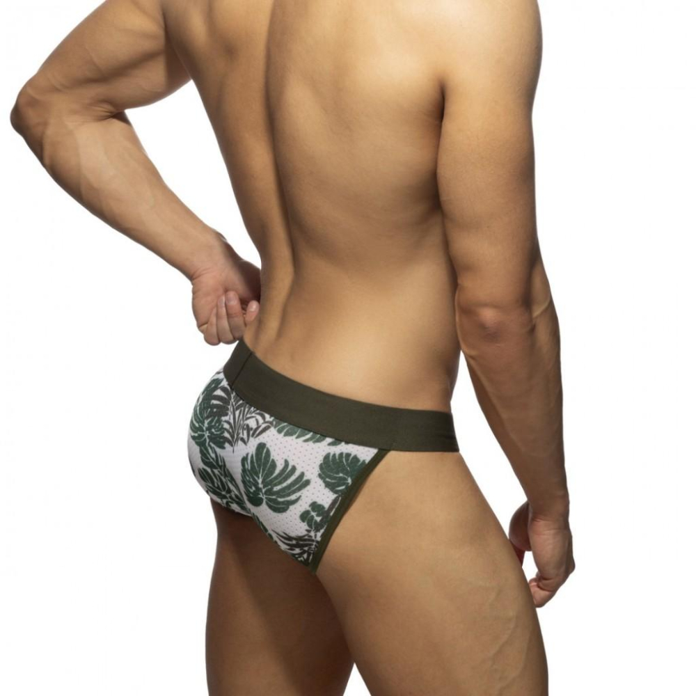 ADDICTED 兩件組 熱帶植物印花網眼比基尼三角褲  AD運動網狀內褲 熱帶島嶼風情 AD1290P-細節圖7