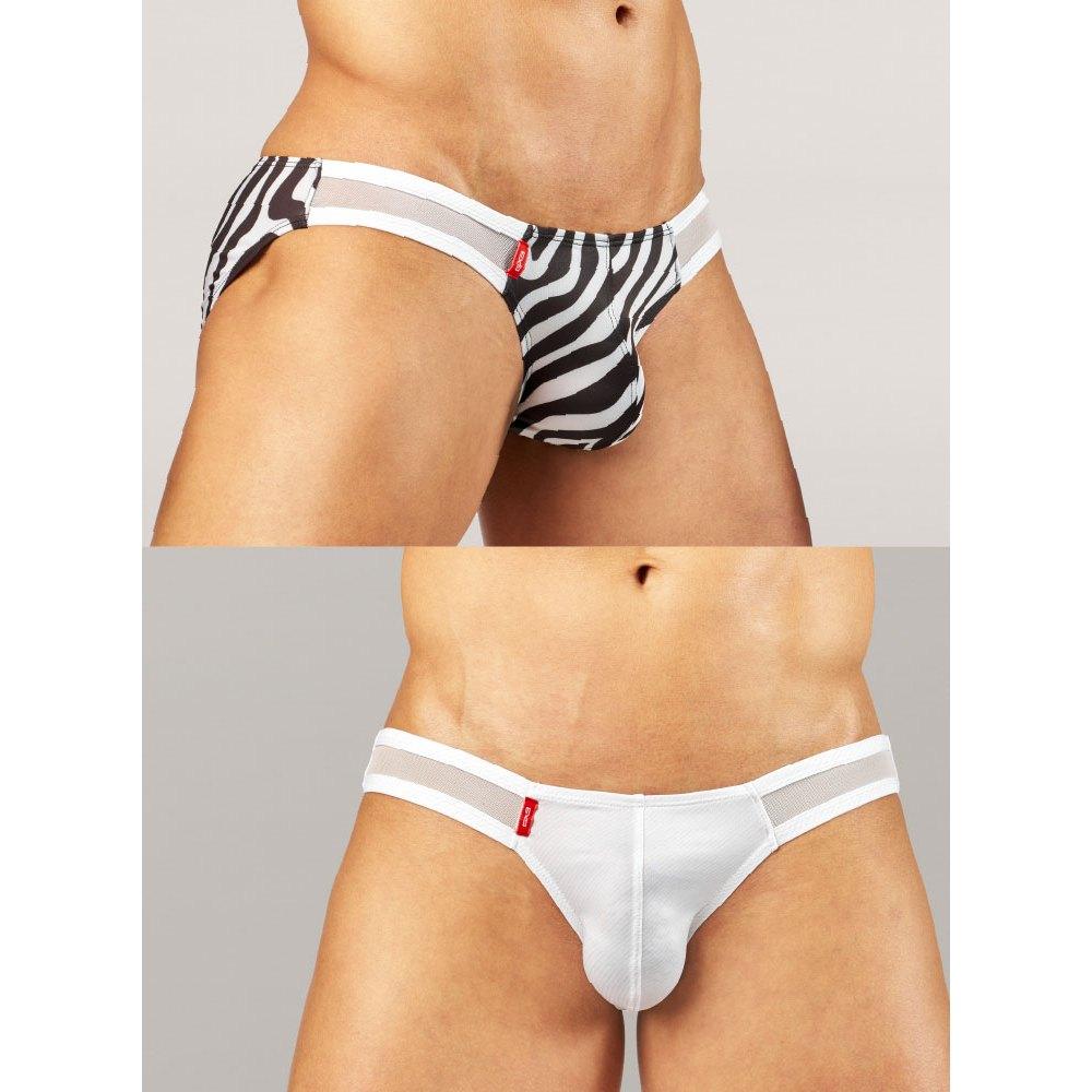 日本 GX3 WESTERN 斑馬紋比基尼三角褲 ZEBRA 比基尼內褲 運動內著 2條裝 K2276-細節圖8