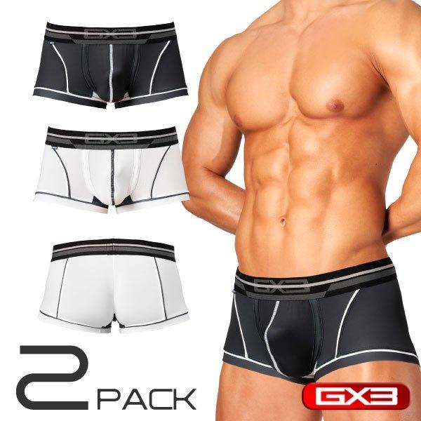 日本GX3 BLACK DRY 黑白色四角內褲 純色平角內褲 2入 K2143-細節圖2