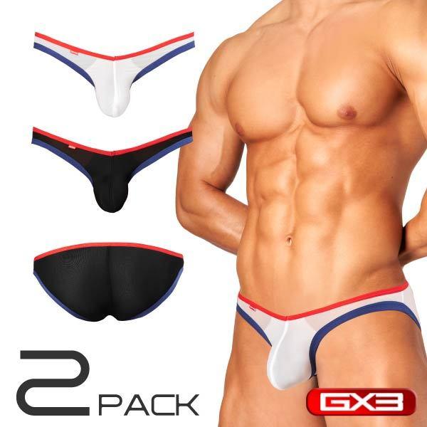 日本 GX3 AIRSKIN 多彩V-FIT比基尼三角褲 輕薄透明V字內褲 健美褲風格運動內著 2入 K1837-細節圖2