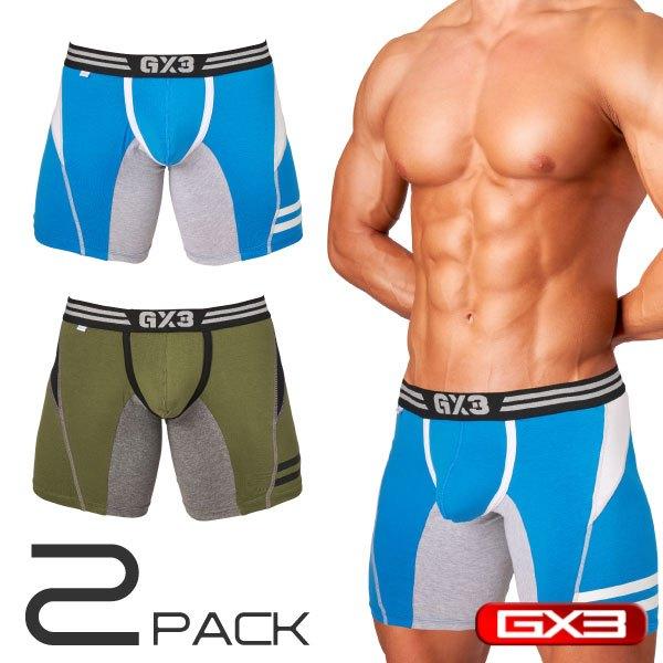 日本 GX3 TOUGH 長腿平口褲 長版四角內褲 運動內搭褲  競技摔角褲  2入 K2165-細節圖2