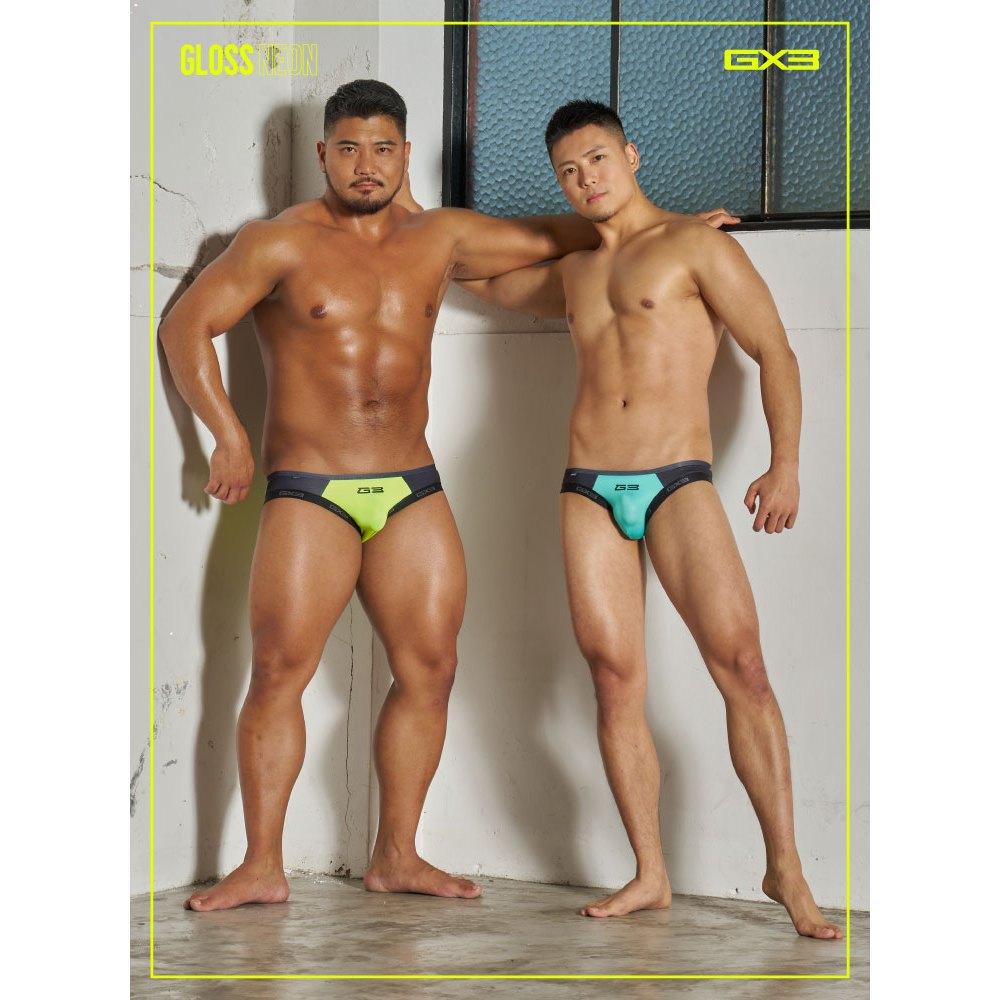 日本GX3 光澤霓虹比基尼三角褲 金屬亮澤感運動比基尼內褲 2入 K2218-細節圖3
