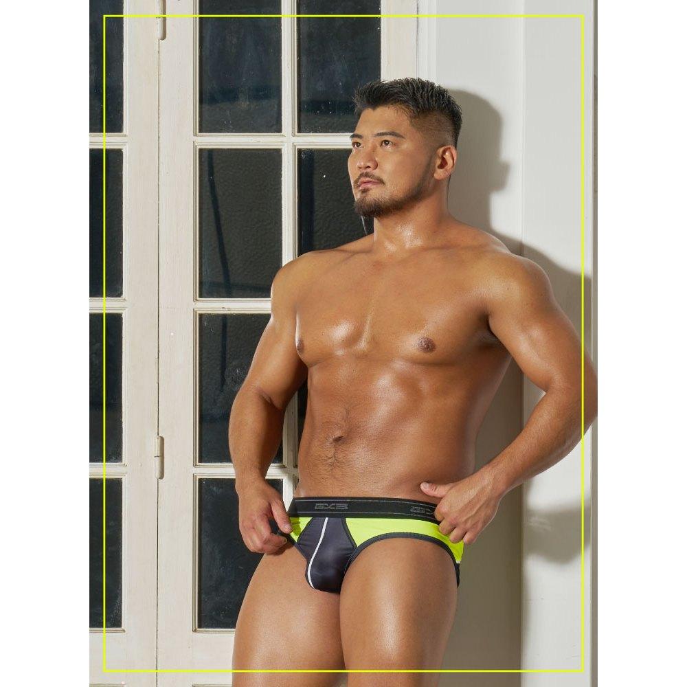 日本GX3 光澤霓虹多彩三角褲 金屬亮澤感運動內褲 2入 K2215-細節圖4