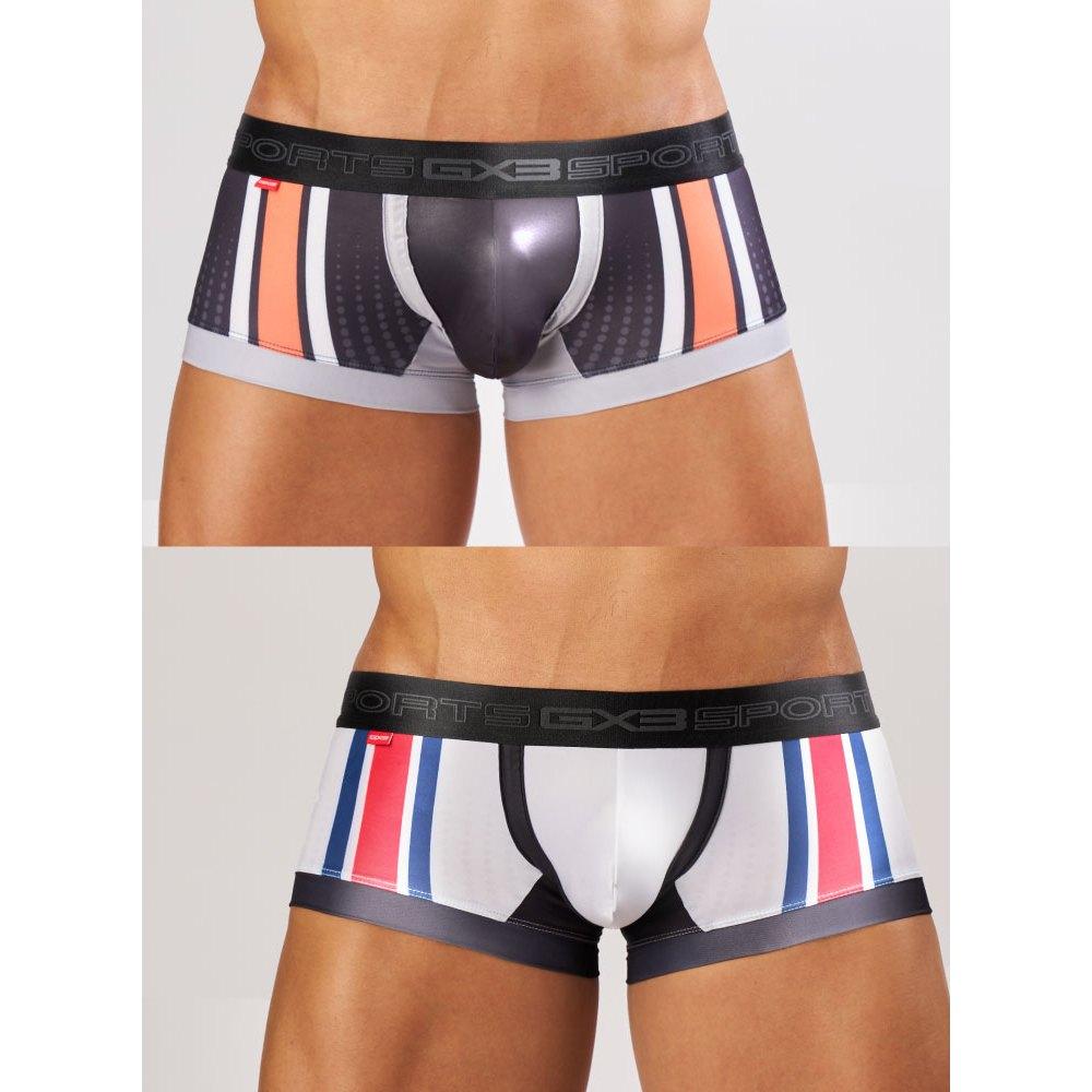 日本 GX3 GLOSS SPORTS KICK OFF 美式足球風四角褲 亮澤感平角內褲 2入 K1860-細節圖7