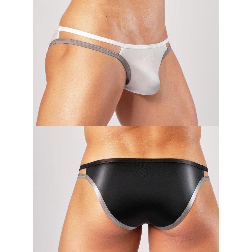 日本 GX3 SHINE PLUS 亮澤觸感狹縫三角褲 素色運動內褲 2條裝 K2305-細節圖8