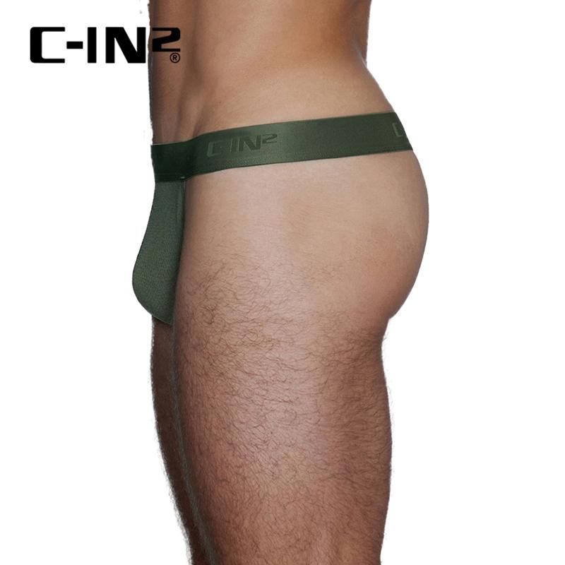 C-IN2 時尚極簡網狀丁字褲 CIN2運動素色透氣網眼內褲 簡單純色後空內著 吸濕排汗 C4602-細節圖4