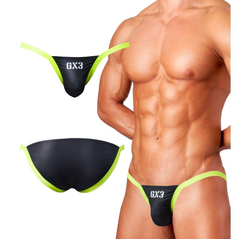 日本 GX3 光澤觸感 DX SPICY 比基尼三角褲 運動黑色火辣比基尼內褲 2條裝 K2363-細節圖5