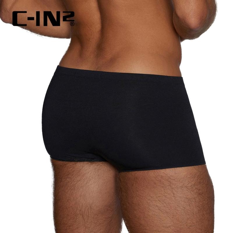 C-IN2 奢華棉莫代爾混紡四向彈性四角褲 CIN2純色低調運動平角內褲 簡單時尚 C2323-細節圖2