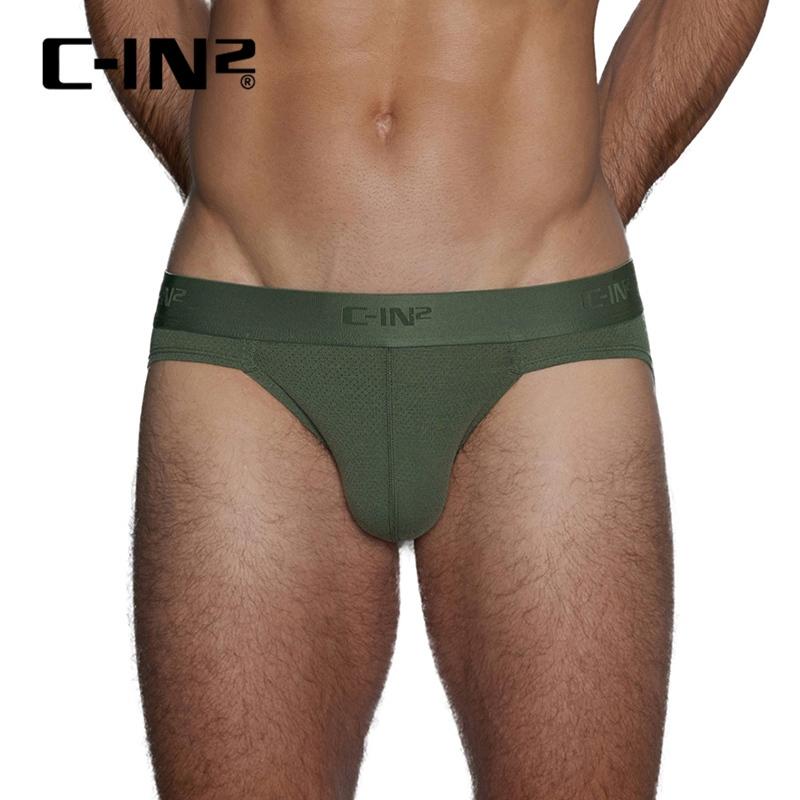 C-IN2 時尚極簡網狀運動三角褲 CIN2運動素色透氣網眼內褲 簡單素色男性內著 吸濕排汗 C4614-細節圖2