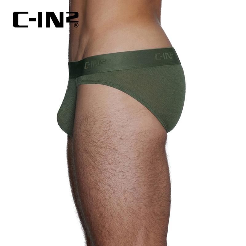C-IN2 時尚極簡網狀運動三角褲 CIN2運動素色透氣網眼內褲 簡單素色男性內著 吸濕排汗 C4614-細節圖4