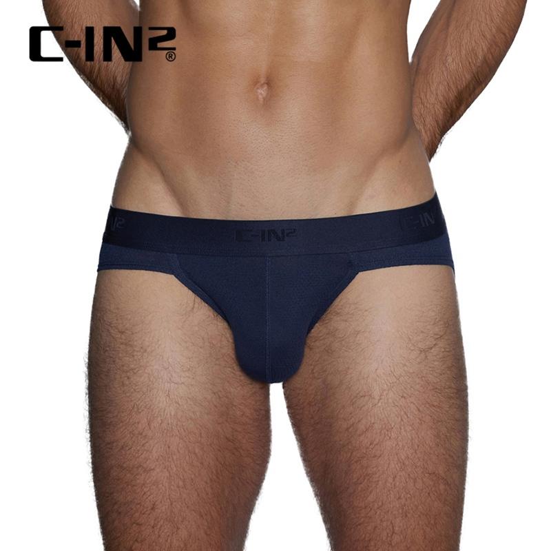 C-IN2 時尚極簡網狀運動三角褲 CIN2運動素色透氣網眼內褲 簡單素色男性內著 吸濕排汗 C4614-細節圖5