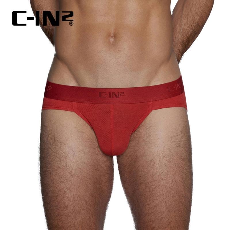 C-IN2 時尚極簡網狀運動三角褲 CIN2運動素色透氣網眼內褲 簡單素色男性內著 吸濕排汗 C4614-細節圖7