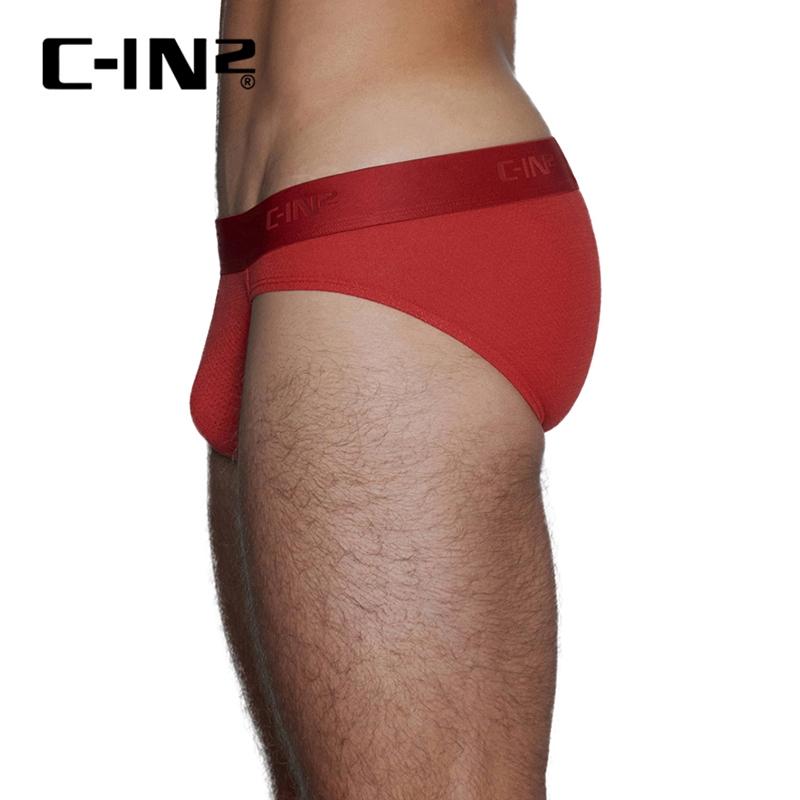 C-IN2 時尚極簡網狀運動三角褲 CIN2運動素色透氣網眼內褲 簡單素色男性內著 吸濕排汗 C4614-細節圖8