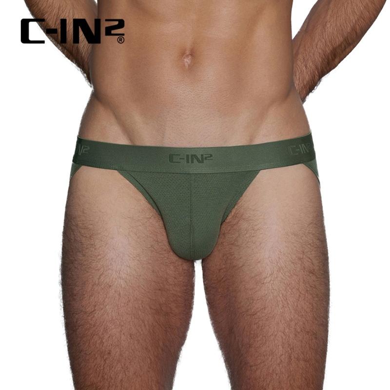 C-IN2 時尚極簡網狀比基尼三角褲 CIN2運動素色透氣網眼比基尼內褲 吸濕排汗 C4612-細節圖5