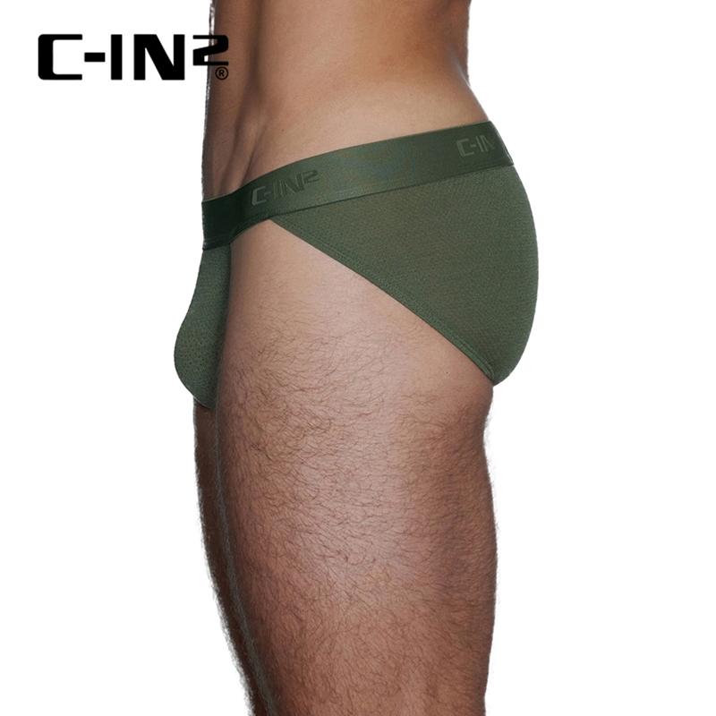 C-IN2 時尚極簡網狀比基尼三角褲 CIN2運動素色透氣網眼比基尼內褲 吸濕排汗 C4612-細節圖6