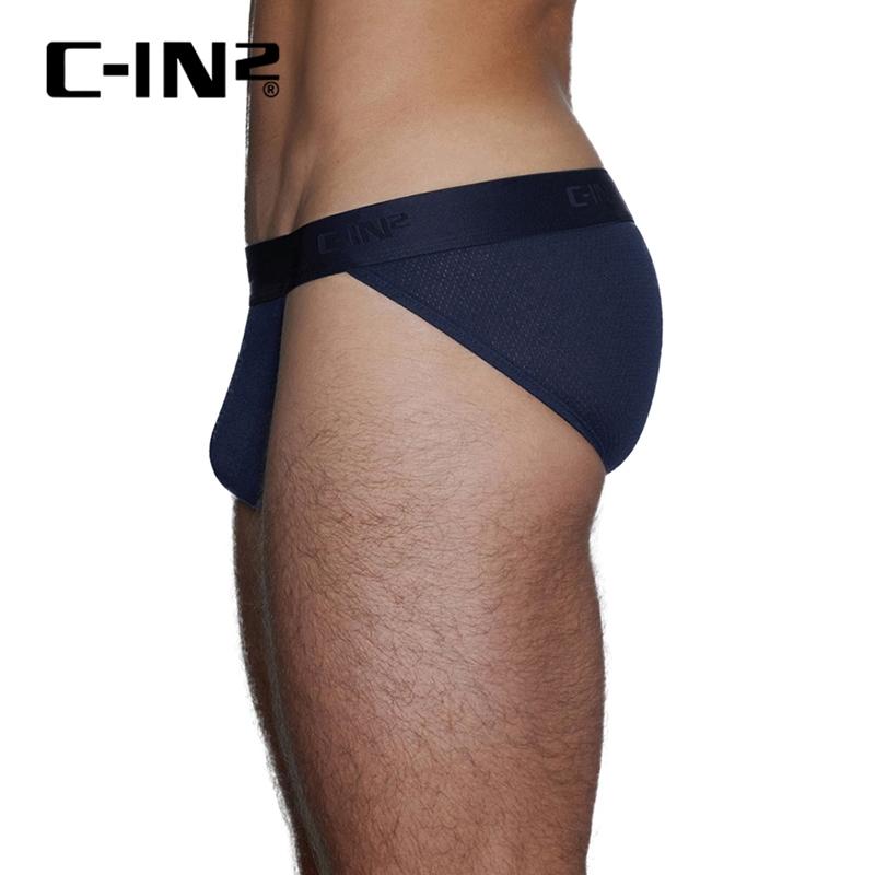 C-IN2 時尚極簡網狀比基尼三角褲 CIN2運動素色透氣網眼比基尼內褲 吸濕排汗 C4612-細節圖8