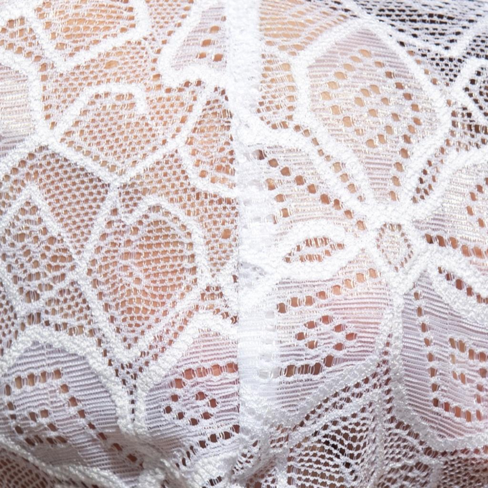 ES Collection 透感蕾絲丁字褲  ES花卉圖案透明內褲 後空內著 UN2132-細節圖4