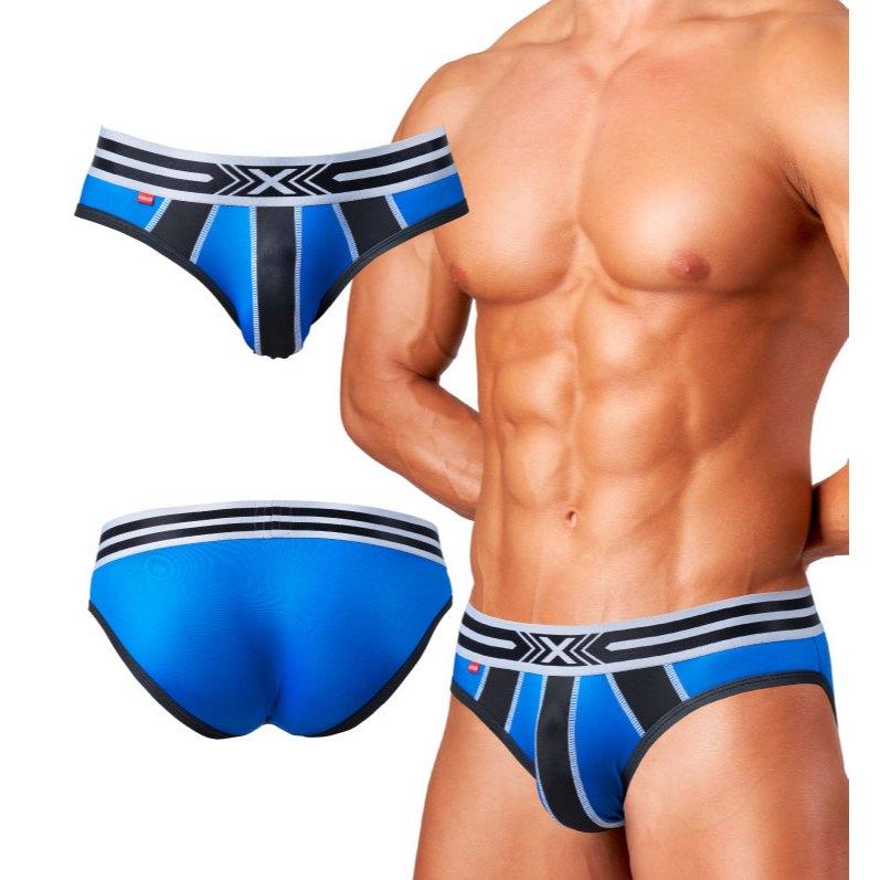 日本 GX3 光澤觸感 DX LINE 三角褲 運動條紋撞色內褲 2條裝 K2364-細節圖7