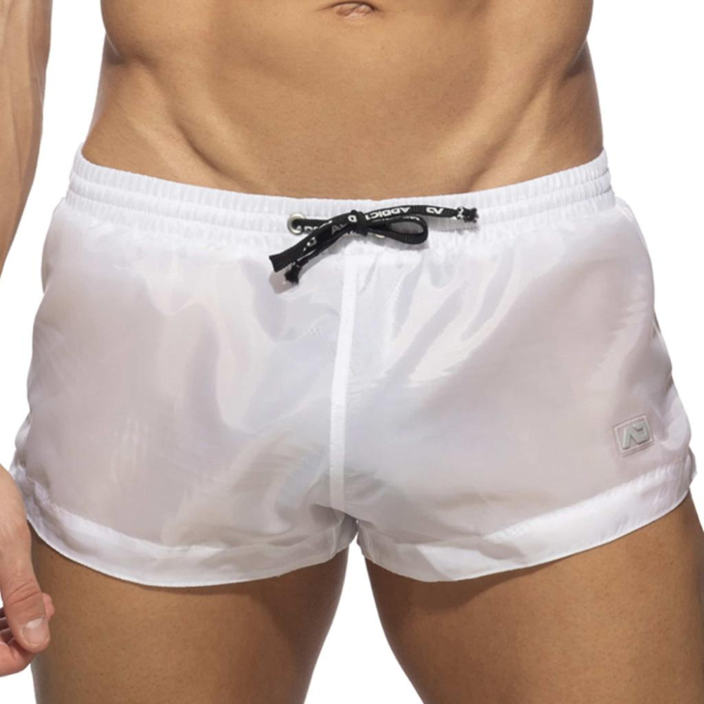 ADDICTED 低腰迷你游泳短褲 泳池派對  AD運動四角泳褲 休閒短褲 透明泳褲 透視感 AD2250-細節圖2