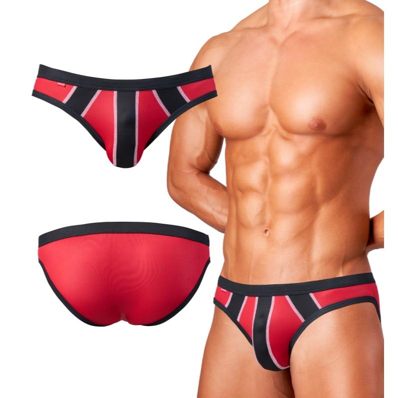 日本 GX3 光澤觸感 DX 條紋V字修身比基尼三角褲 多彩運動內褲 2條裝 K2377-細節圖7