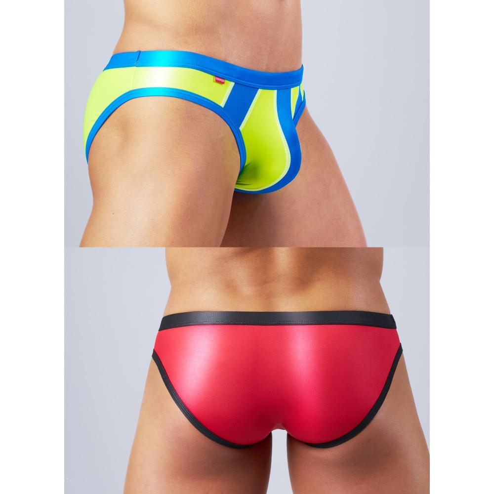 日本 GX3 光澤觸感 DX 條紋V字修身比基尼三角褲 多彩運動內褲 2條裝 K2377-細節圖8