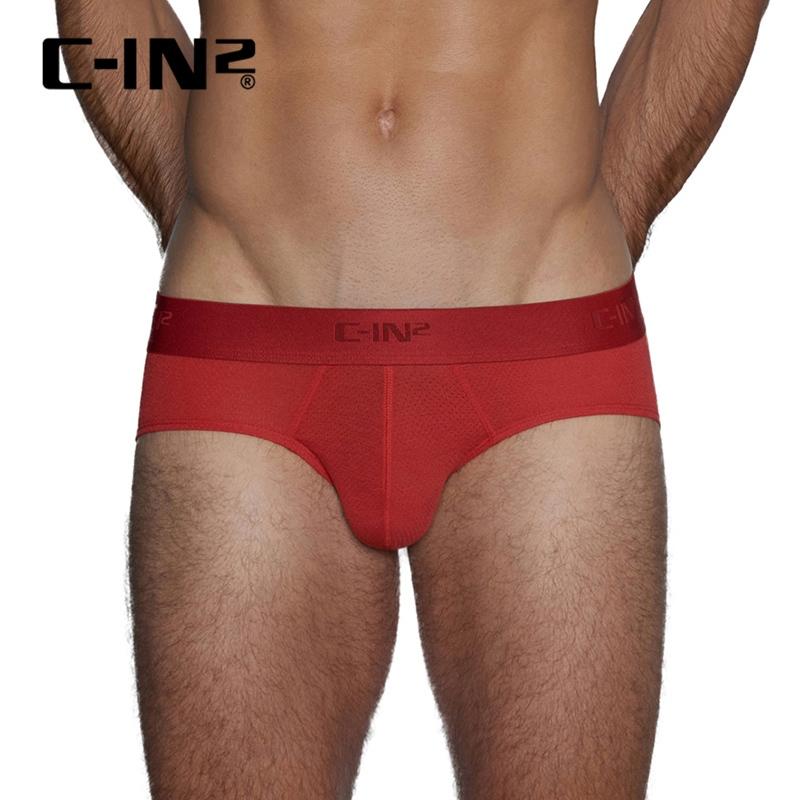 C-IN2 時尚極簡網狀三角褲 CIN2運動素色透氣網眼內褲 簡單純色男性內著 吸濕排汗 C4613-細節圖5