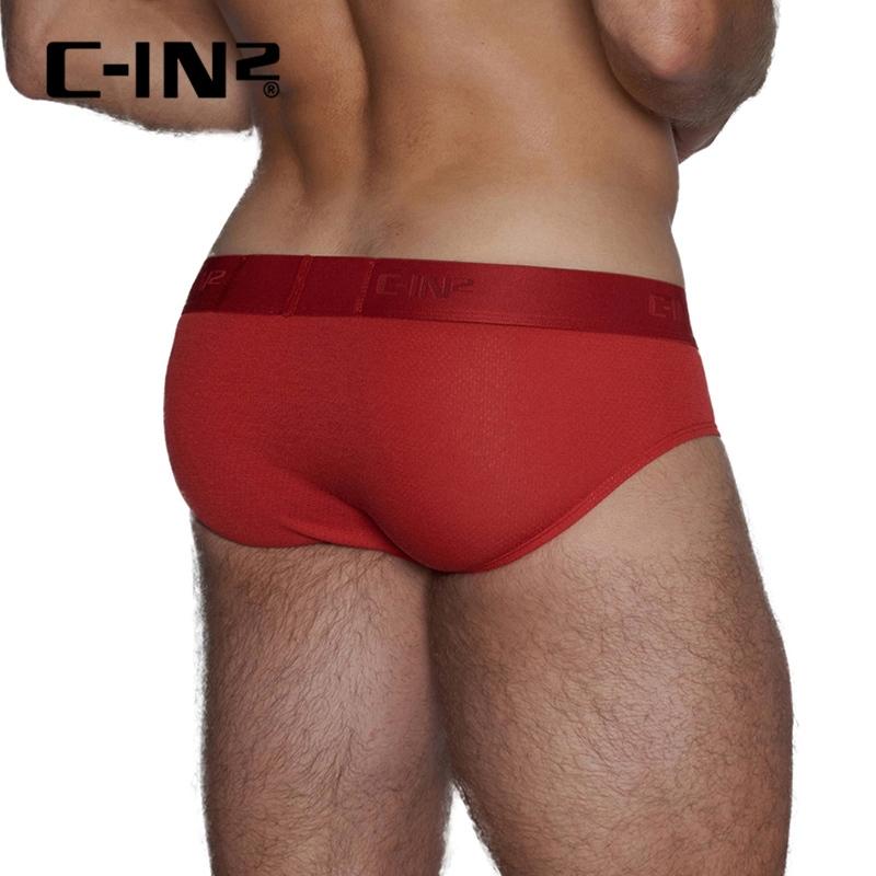 C-IN2 時尚極簡網狀三角褲 CIN2運動素色透氣網眼內褲 簡單純色男性內著 吸濕排汗 C4613-細節圖6