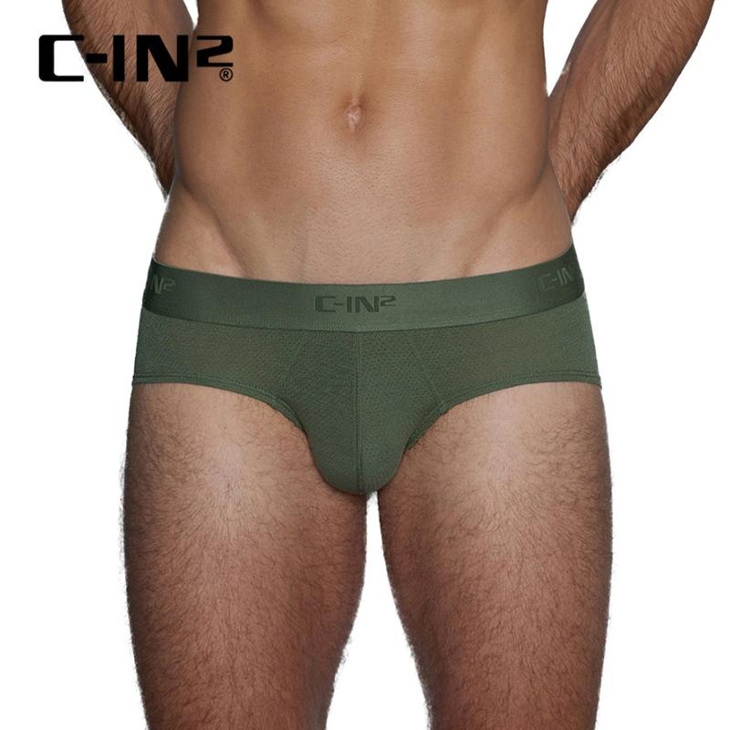 C-IN2 時尚極簡網狀三角褲 CIN2運動素色透氣網眼內褲 簡單純色男性內著 吸濕排汗 C4613-細節圖7