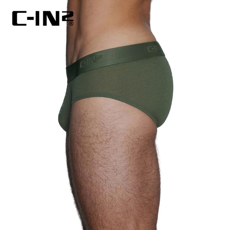 C-IN2 時尚極簡網狀三角褲 CIN2運動素色透氣網眼內褲 簡單純色男性內著 吸濕排汗 C4613-細節圖8