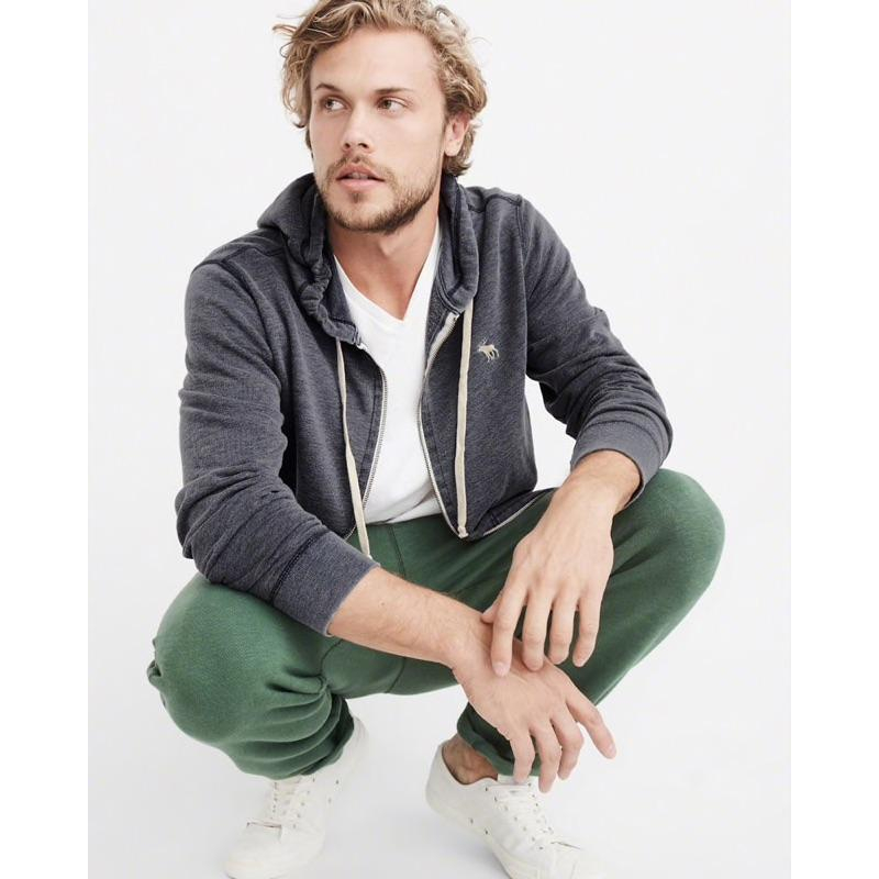 全新正品 A&F 經典復古連帽外套 AF麋鹿大學帽T  男士潮衣-細節圖3
