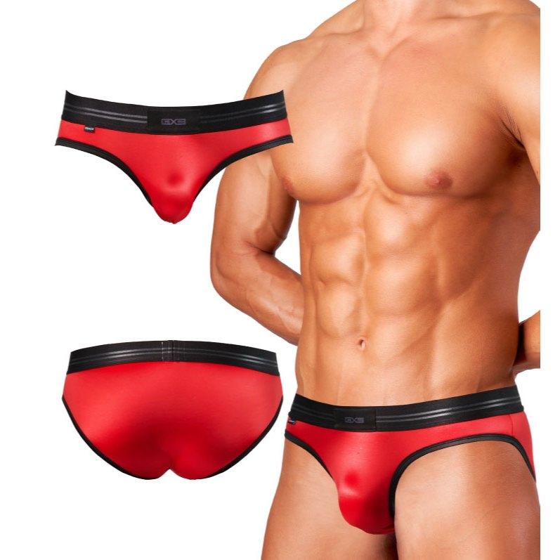 日本 GX3 SHINE PLUS 亮澤觸感三角褲 素色運動內褲  2條裝 K2304-細節圖6