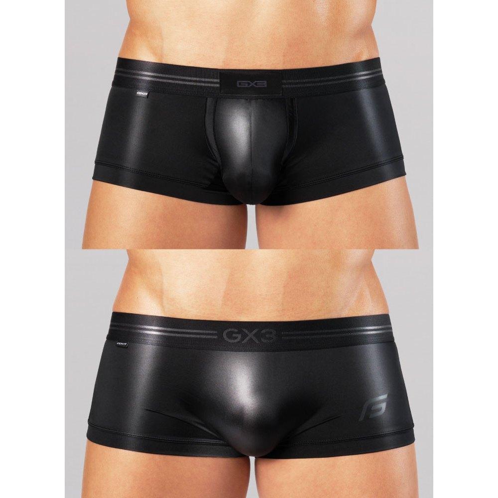 日本 GX3 SHINE PLUS 亮澤觸感黑色四角褲 運動平角內褲 平口褲 2條裝 K2302-細節圖8