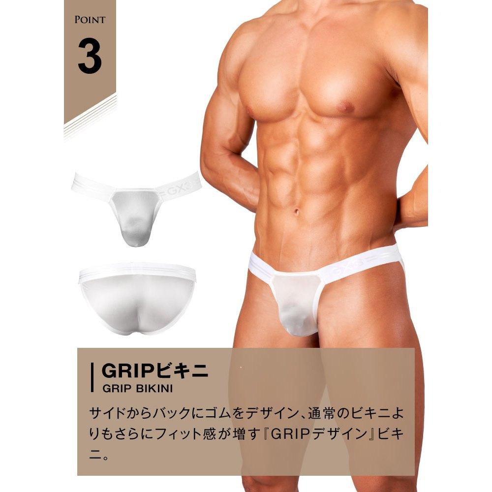 日本 GX3 亮澤感透明白色比基尼三角褲 運動透感狹縫內褲 綁帶比基尼 3條裝 K2314-細節圖8