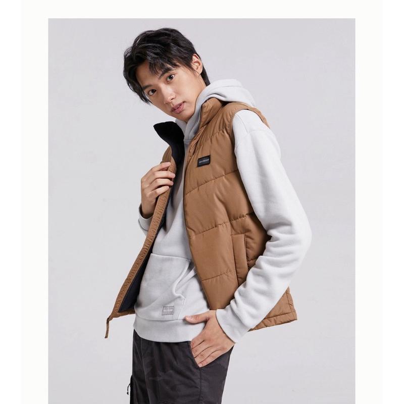 全新正品 Hollister經典標誌保暖夾克背心 海鷗 奶茶色背心外套 暖冬男士潮衣 M號-細節圖3