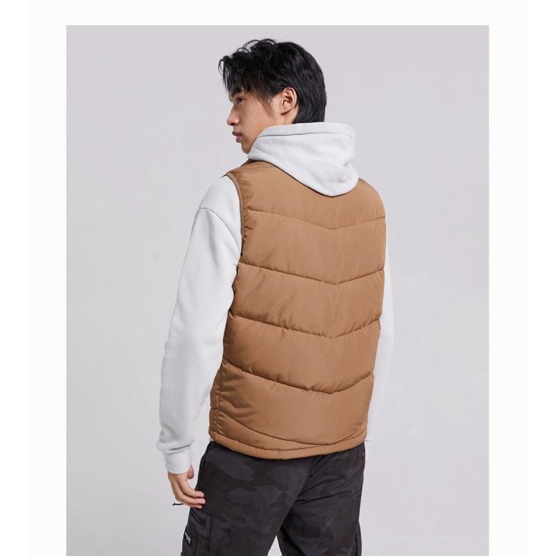 全新正品 Hollister經典標誌保暖夾克背心 海鷗 奶茶色背心外套 暖冬男士潮衣 M號-細節圖5