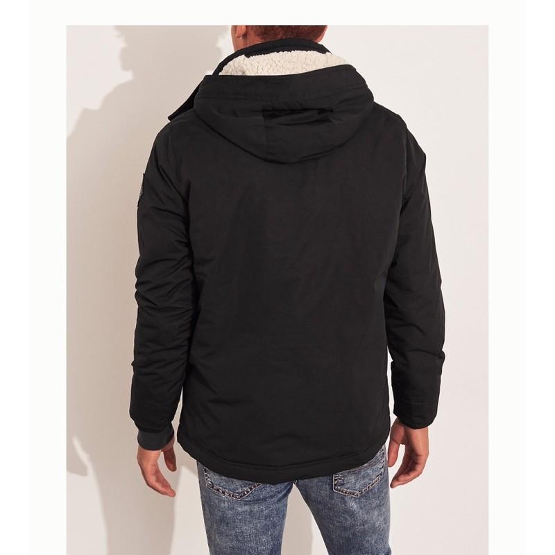 全新正品 Hollister 全天候立領夾克防風外套 海鷗 仿羊羔絨內裡夾克外套 男士潮衣-細節圖3