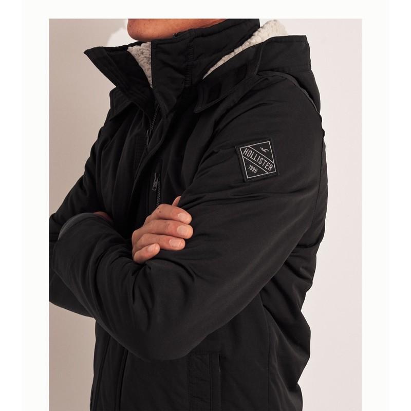 全新正品 Hollister 全天候立領夾克防風外套 海鷗 仿羊羔絨內裡夾克外套 男士潮衣-細節圖4