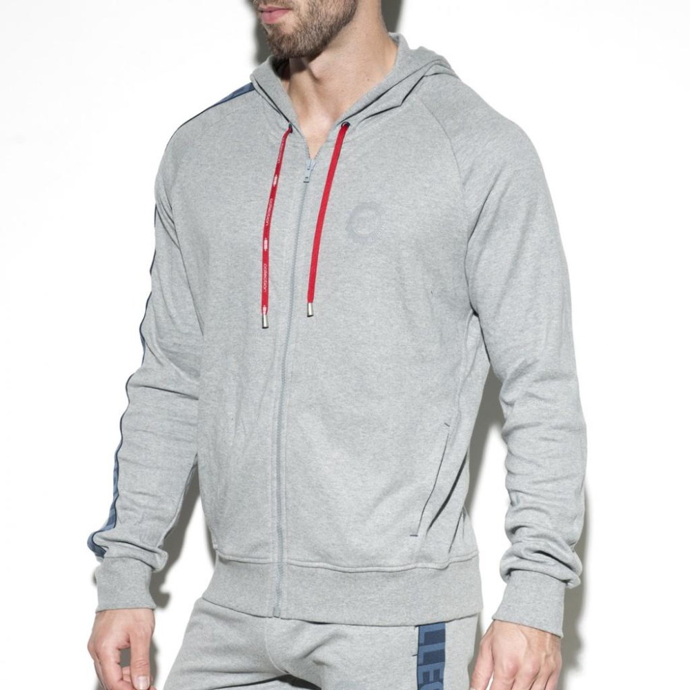 【ES Collection】經典款運動外套 ES優質棉健身連帽外套 - SP192  《Men Style》-細節圖2