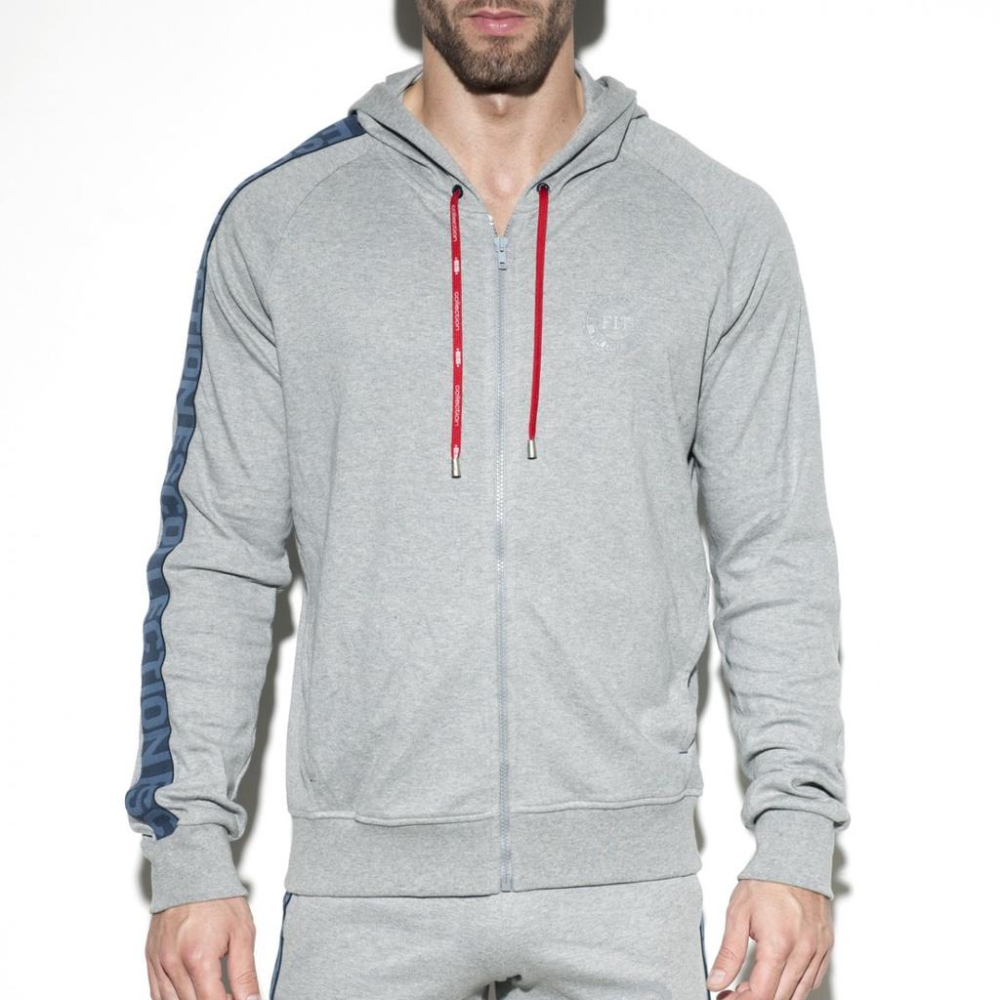 【ES Collection】經典款運動外套 ES優質棉健身連帽外套 - SP192  《Men Style》-細節圖3