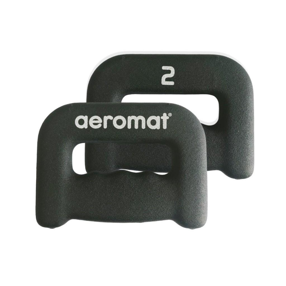 美國【Aeromat】D型啞鈴 2磅 1對 台灣製造 健身啞鈴 拳擊啞鈴 跳舞啞鈴 有氧啞鈴 居家訓練運動健身-細節圖2
