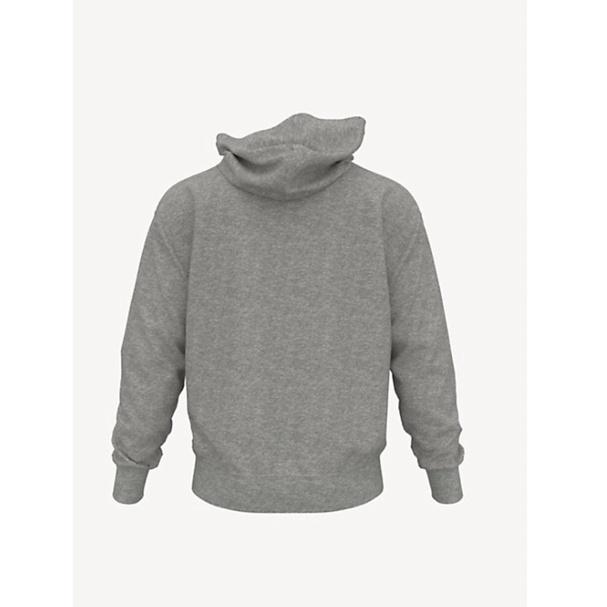 全新正品 Tommy Hilfiger 保暖刷毛連帽T恤 Tommy Jeans厚帽T 男士灰色 S號-細節圖2