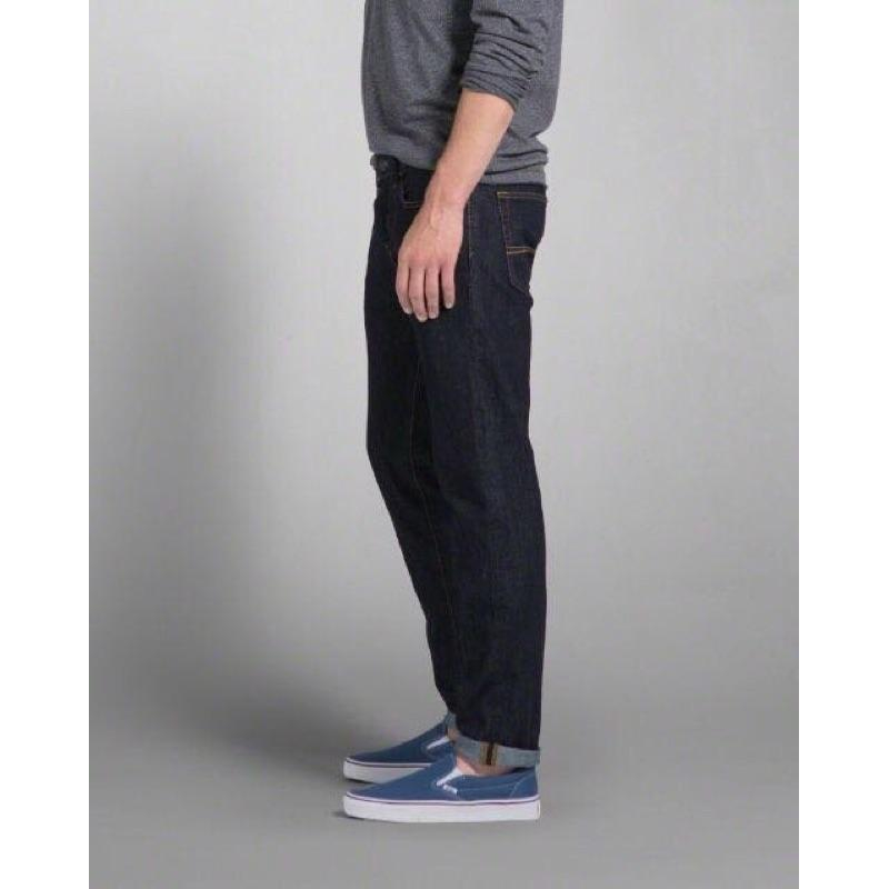 全新正品 A&F 深色牛仔褲 麋鹿經典原色合身牛仔褲 男士潮褲28x30-細節圖3