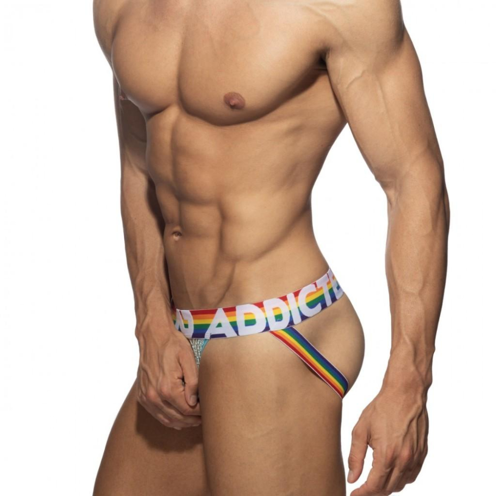 ADDICTED 彩虹魅力四射半透明後空三角褲 AD 精緻透明後空內褲 全場派對焦點 AD2268-細節圖5