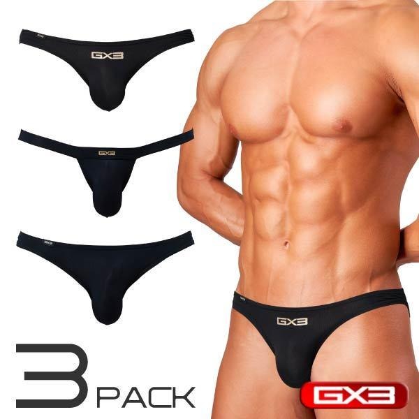 日本 GX3 頂級親膚比基尼三角褲 時尚奢華比基尼內褲 半露臀比基尼 V字修身比基尼 3條裝 K2451-細節圖2