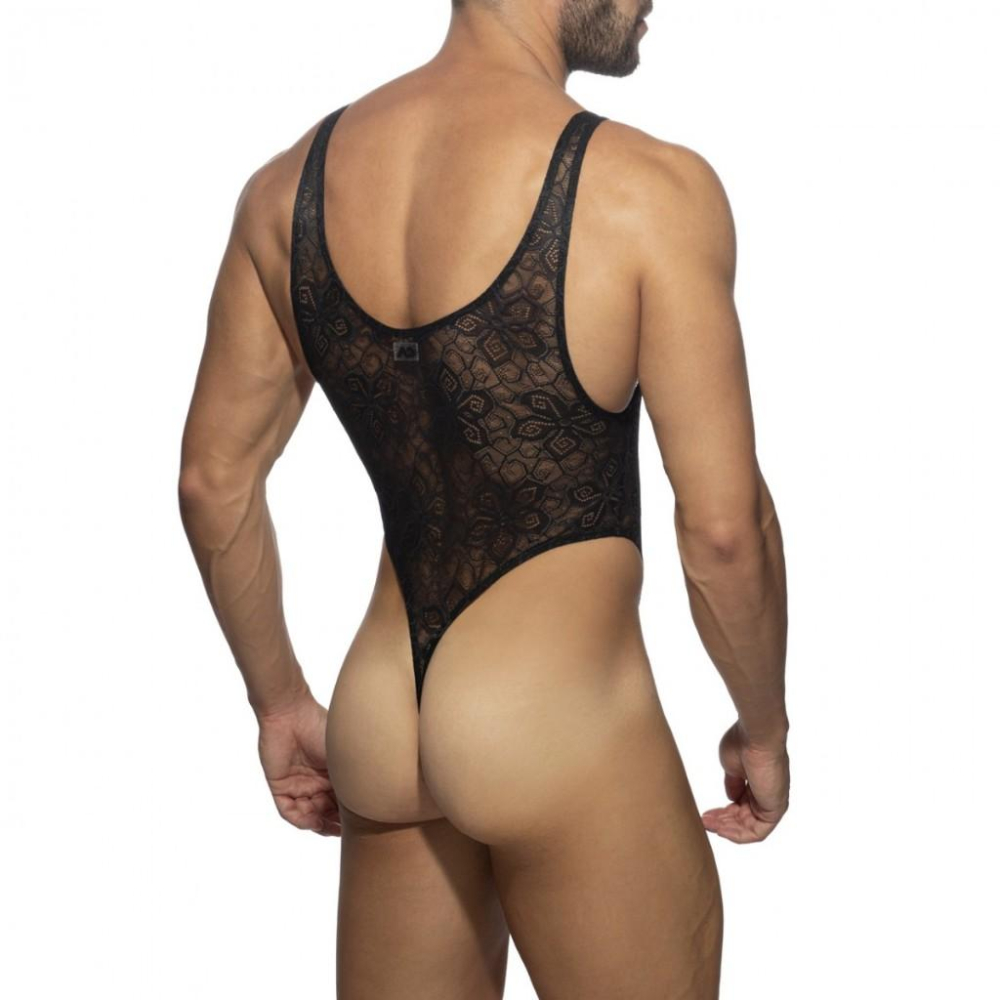 ADDICTED 花卉蕾絲連身丁字褲 AD 透視感修身內搭連身內衣 薄透塑身衣 透明內褲 AD1114-細節圖5