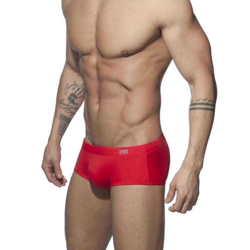 ADDICTED 經典款純色四角泳褲 AD 基本款素色運動泳褲 附可拆式護墊 ADS165-細節圖5