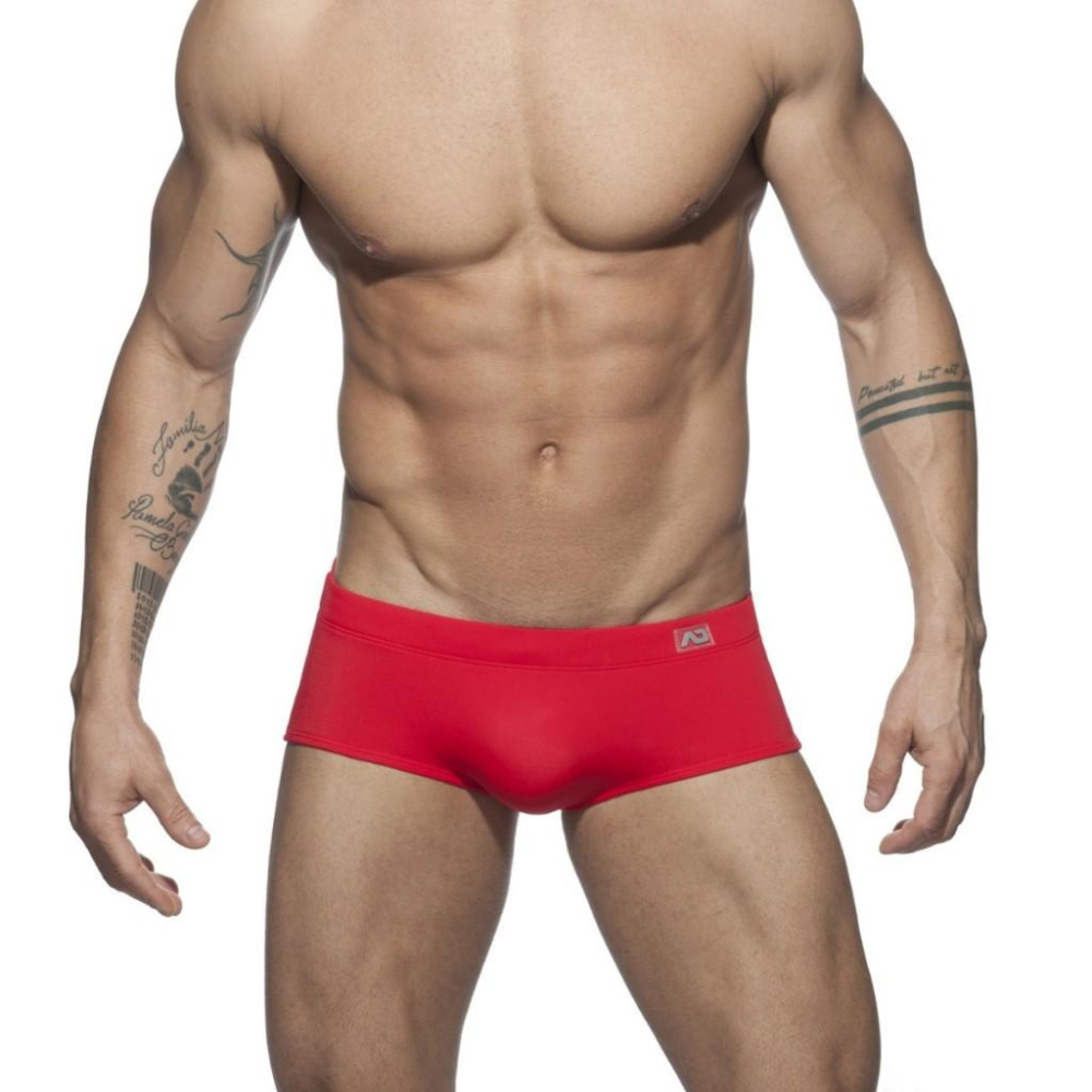 ADDICTED 經典款純色四角泳褲 AD 基本款素色運動泳褲 附可拆式護墊 ADS165-細節圖7