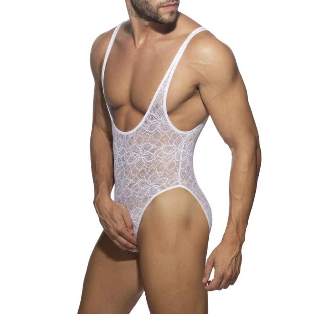 ADDICTED 花卉蕾絲透視連身內衣 AD 合身內搭塑身衣 薄透連體內衣 透明內褲 AD1115-細節圖4