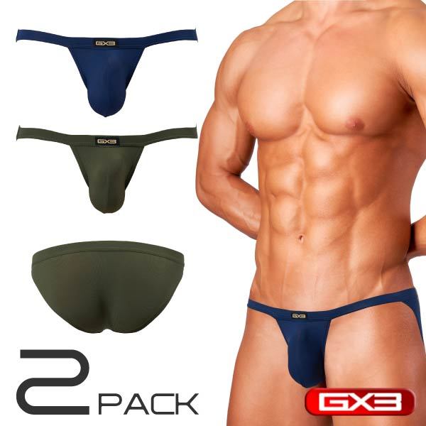 日本 GX3 頂級親膚MICRO比基尼三角褲 莫蘭迪色時尚奢華比基尼內褲 2條裝 K2455-細節圖2