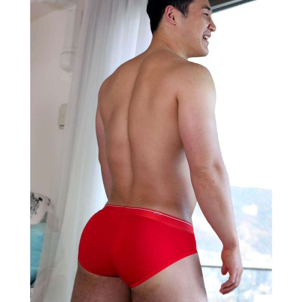日本UNDERSTAND 低腰三角褲  男性基本款內褲 694丹紅 U1913-細節圖4